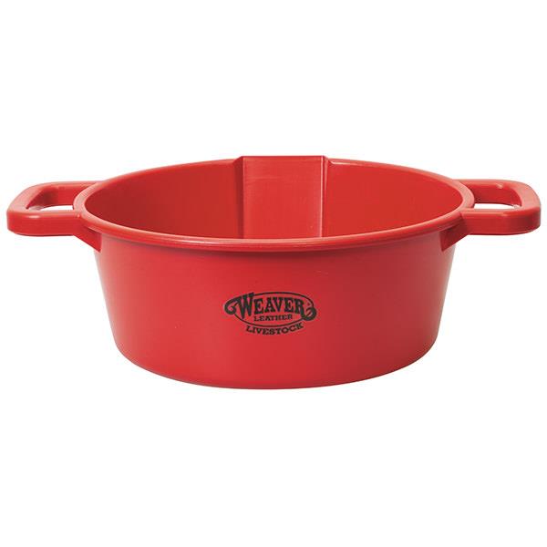 Large Round Feed Pan, Red
