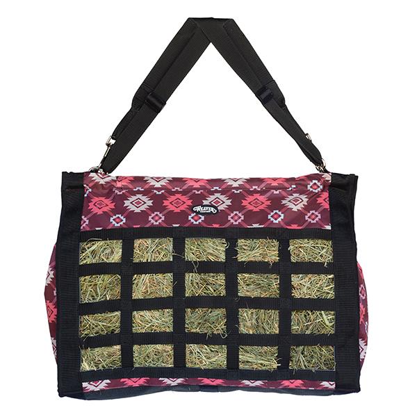 Slow Feed Hay Bag, Plaid Aztec