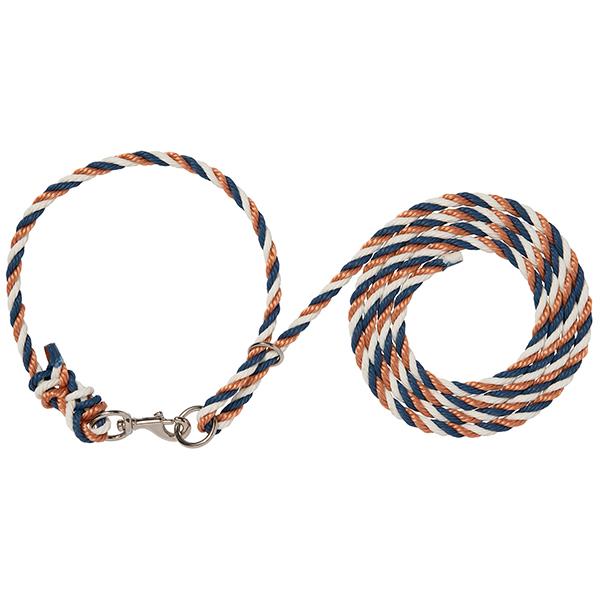 Livestock Adjustable Poly Neck Rope, Copper/Navy/White