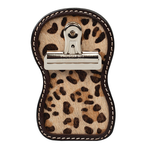 Show Number Holder with Clip, Cheetah