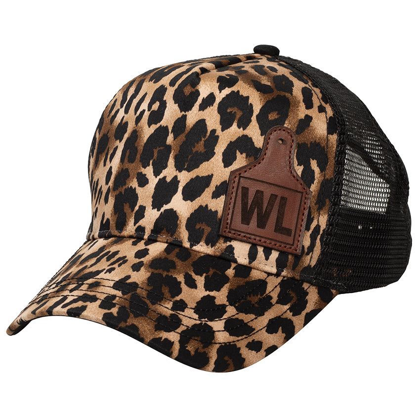 Leopard Hat with Ear Tag Patch