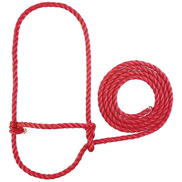 Rope Halter, Calf, Red